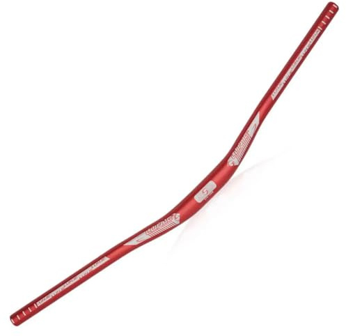 Manubrio Della Bici, Maniglia Per Rondine Per Mountain Bike in Lega Di Alluminio Da 31,8 Mm, Manubrio Da Discesa Per Bicicletta Fuoristrada Orizzontale Per Bici Da Strada MTB,Rosso,620mm