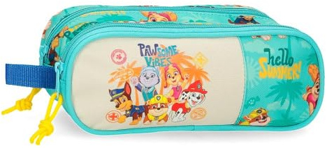 Joumma Paw Patrol Pawsome vibes Estuche escolar, estuche infantil, fabricado en Poliéster, Tamaño perfecto para llevarlo en la mochila o el carterón.