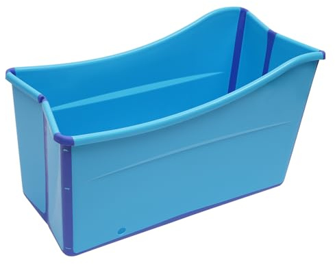 HOARLICN Faltbare Badewanne, Mobile Badewanne Für Erwachsene 98x50x56cm Klappbadewanne Wanne Mit Ablaufschlauch Geeignet Für Erwachsenenbadewannen, Kinderbadewannen Und Kinderschwimmen