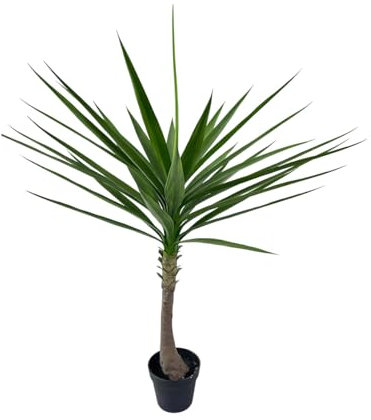 Alonfale 4FT Artificial Yucca Tree Agave Plant Indoor Outdoor Decorative Plant for Home and Office - Realistic Fake Tree (Green, 4FT)
