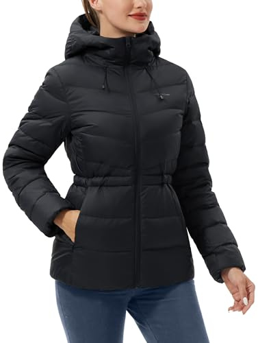 Piumino invernale da donna, Nero , S