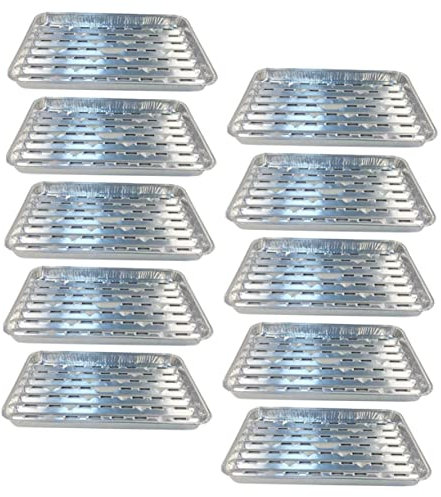 Ciieeo 10pièces Lot De Barquettes Pour Barbecue Multi-usage Pour Cuisson Grillades Et Stockage Plein Air Pour Pique- Et Fêtes