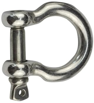 LZZYFPX Manille de chaîne d'ancrage en Acier Inoxydable 304 de Type Boulon, 4 mm, 5 mm, 6 mm, 8 mm, 10 mm, Manille de Type Arc avec Boulon de sécurité(8mm)