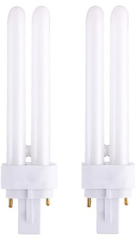 FKLiLEBU 4 pin Light Bulb 18W 4000K G24q-2 Cool White Lamp, AC220-240V Double Tube PLC, 850LM Non-Dimmable, Daylight White 360° Lighting, for Bathroom, Corridor, Home, 2 Pack