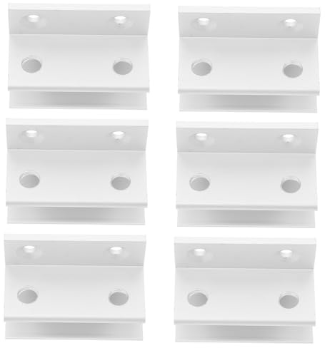 Gadpiparty 6Pcs Glass Shelf Clamp Bracket Aluminum Alloy Fixed Clips for Wall Mounted Glass Panels Durable Support for Bathroom Cabinet Shelves Easy Installation