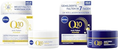 NIVEA Anti-Falten POWER Q10 Extra Straffende Tagespflege LSF 30 (50 ml) + NIVEA Q10 Anti-Falten POWER Regenerierende Nachtpflege (50 ml)