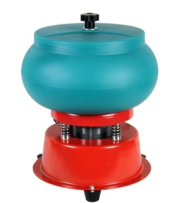 Buratto vibrante da 5 litri, lucidatrice a vibrazione for gioielli, lucidatrice a tamburo for lucidatura, strumento for la creazione di gioielli Per uso fai da te(12 inch)