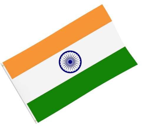 Toyvian Outdoor India Flag Durable National Indian Flag for Garden Decorations Lightweight Easy to Hang for Parades Parties Outdoor Displays