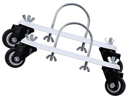 2 soportes de radiador para ruedas de muebles, soporte de calentador eléctrico, soporte de rueda de calentador relleno de aceite con ruedas de acero al carbono