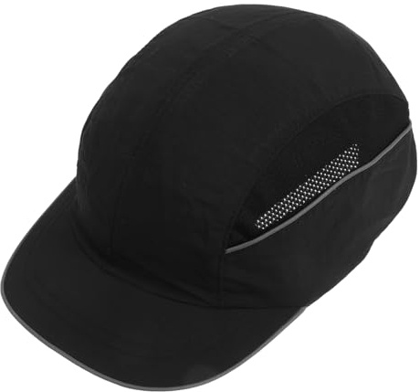 VILLCASE Casco Antinfortunistica Nero Anti-statico e Ignifugo con Rivestimento Traspirante in Eva e Nylon per Cantieri Edili e Manutenzione Elettrica Secondo Normativa En 812