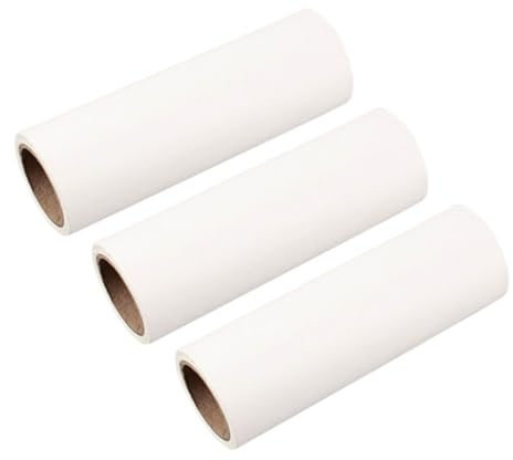 Lurrose 90 Sheets Lint Roller Sticky Paper Removable Adhesive for Pet Hair Lint and Dust Removal From Clothes Furniture and Beds Convenient Travel Accessory