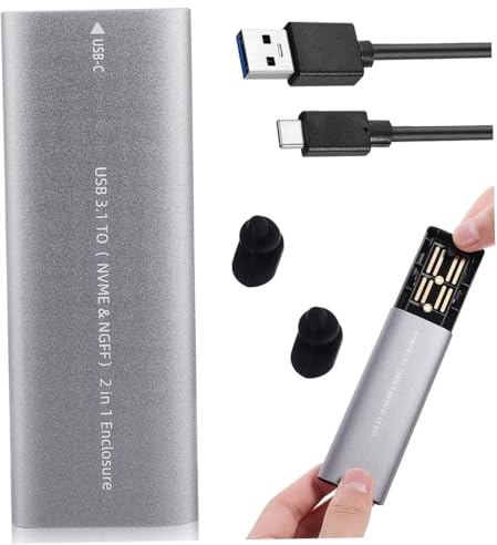 PAMINGONO Portable Solid State Drive Enclosure USB 3.1 Type-c Nvme External SSD with Aluminium Alloy Case and Dual Protocol Support for Laptops and Smart Tvs Daily Office Use
