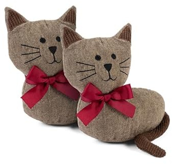 TrendPet Tierische Türstopper, Doppelpack, Stopper für Fenster und Türen, gefüllt mit 1Kg Sand, dekorativ (Katze Kira)