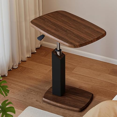 Justerbar höjd Cformat sidobord med 360° svängbart, mångsidigt TV-brickbord för bäddsoffa och små utrymmenPerfekt laptopstativ för hem och kontor