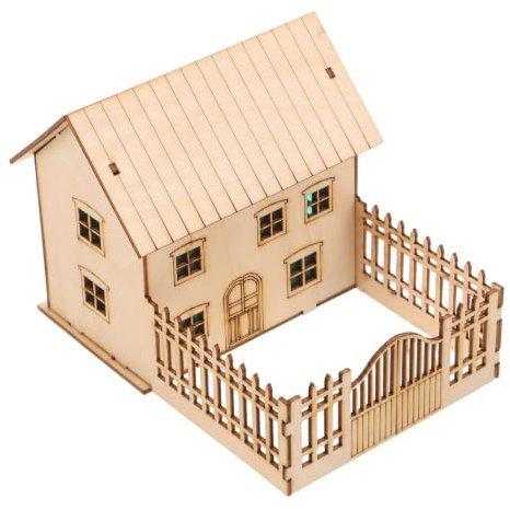 TOVINANNA Kit Modello di Casa in Legno Rustico da Costruire per Adulti, Puzzle Fai-da-te a Forma di Baita, Decorazione Versatile per Scrivania e Ufficio