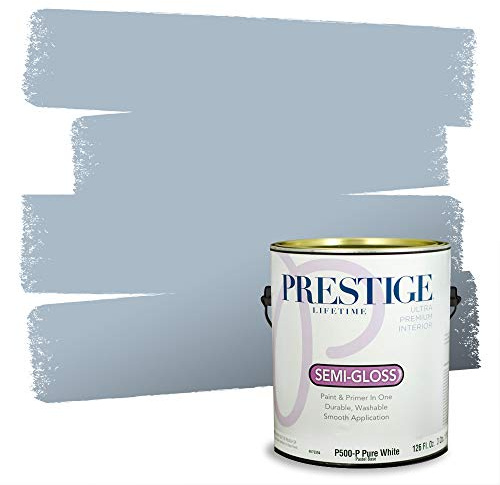 PRESTIGE Paints Interior Paint and Primer In One, 1-Gallon, Semi-Gloss, Comparable Match of Sherwin Williams* Windy Blue*