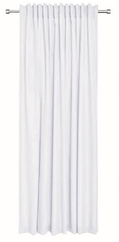 Rollmayer Vorhänge mit Tunnelband Kollektion Vivid (Weiß 1, 135x215 cm - BxH - 2 er Pack) Blickdicht Uni einfarbig Gardinen Schal für Schlafzimmer