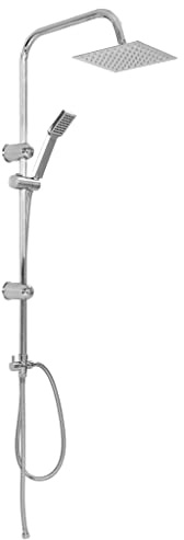 vidaXL Doppelkopf-Duschset mit Handbrause Edelstahl