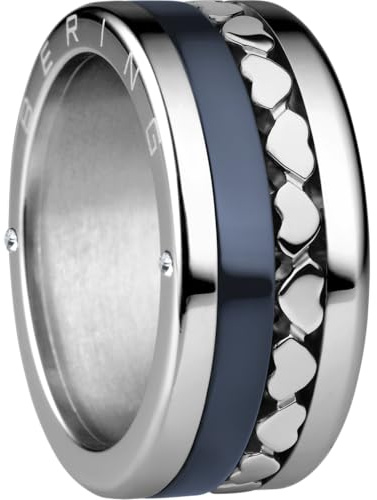 BERING Austauschbar Ringkombination für Damen in Silber & Blau mit einzigartigem Twist- & Change System, Maas