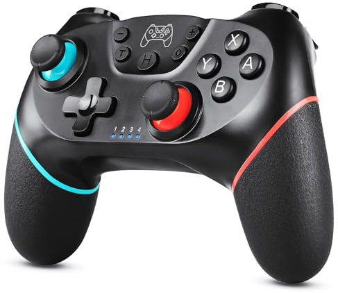 Zexrow Manette Switch sans Fil, Manette Switch pour N- Switch/Switch Lite/Switch OLED/iOS/Android/PS3/Windows, Manette Switch avec One Key Wake Up/Turbo Adjustable/6 Axis Gyro Sensor