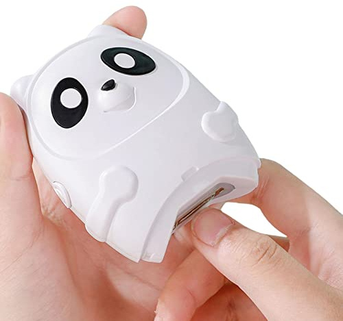 Coupe-ongles électrique, mignon ongles pour bébé Panda, rechargeable par USB, coupe-ongles électrique sans danger pour bébé, machine coupe ongles avec 3 couches protectrices, coupe-ongles