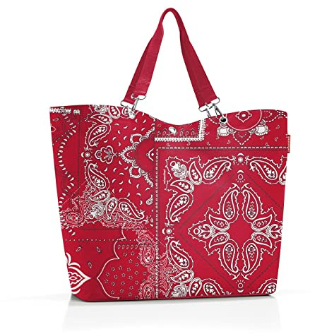 reisenthel shopper XL bandana red – Geräumige Shopping Bag und edle Handtasche in einem – Aus wasserabweisendem Material