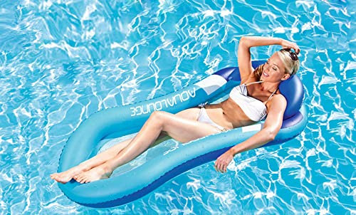 GDYS Aufblasbarer Pool-liegestuhl-Schwimmer Mit Mesh-stabilisiertem Wasser-hängematten-Schwimmer Für Swimmingpool-bräunungs-Lounge-schwimmende Pool-Party-spielzeuge Für Erwachsene Und Kinder (blau)