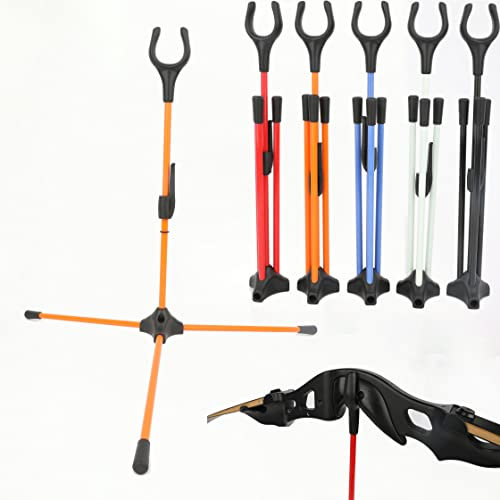 wolfman Bogenschießen Bogenständer Halter Recurve Bogenständer Tragbarer Faltbarer Bogenständer für den Zielschießstand (Orange)