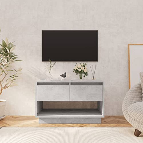 Chenshu Mueble de TV, Mesa TV, Mueble Television, Muebles Salon, Mueble Salon TV, Mesa De Televisión Salón, aglomerado Color Gris hormigón 70x41x44 cm
