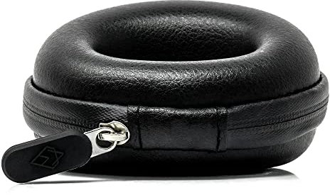 AKIELO Custodia Porta Orologi – Custodia da Viaggio per Orologi Uomo e Donna con Panno per la Pulizia in Cofanetto Regalo – Per Orologi e Smart Watch fino a 54 mm (Edizione Tutto Nero)