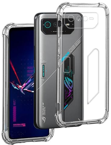 Transparent Silikonhülle TPU Anti-Shock für ASUS ROG Phone 6 - ASUS ROG Phone 6 PRO - ASUS ROG Phone 6D, Handyhülle Premium Kratzfest TPU Durchsichtige Schutzhülle Anti-Schock