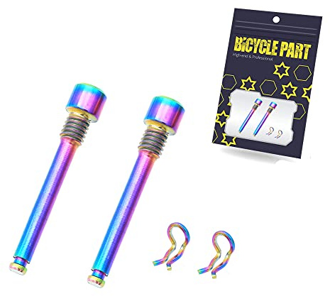 Lioaeust Caliper Screw, Disc Brake Caliper Bolts Pin Insert Caliper Screw Hydraulic Disc Brake Pad Bolt(Dazzle Colour)