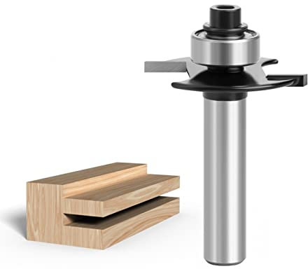 DOUZLE 1pcs Biscuit Joint Slot Cutter Router Bit, 8mm Shank T-Sloting Cutter Router Bit With Bearing Milling Cutter For Woodworking
