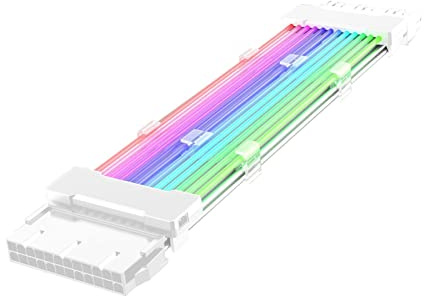 PW TOOLS Câble D'extension d'alimentation RVB Adressable, Câble RVB ATX 24 Pin/2x8 Pin/3x8 Pin, Câble D'extension RVB ARGB, Composants Internes PC pour Carte ère