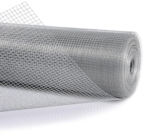 Trenk 1/4 Inch Hardware Cloth 48 x 50' 23 Gauge, Galvanized Wire Mesh Roll and Chicken Wire Fencing for Garden Fence, Rodent Wire, and Welded Wire Fencing Applications