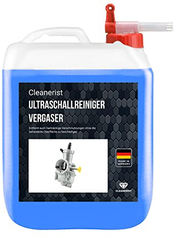 Cleanerist | Detergente ultrasuoni 10L con versatore – Concentrato per officina, carburatori, motori, freni, pompe, iniettori – contro sporco, olio e grasso – per vasche a ultrasuoni.