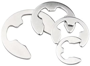 SYDARSYN säkringsskivor för vågor, rostfritt stål E-clip extern hållare snap säkringsring för Wellspår maskin M5 (200 stycken)