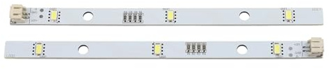 2 x Ersatz-LED-Lichtstreifen für Kühlschränke für Rongsheng Modelle MDDZ-162A 1629348 1529227 Kaltweiß 10000K-12000K, 16 cm Länge 12V Gleichstrom über 2-Pin Stecker passend