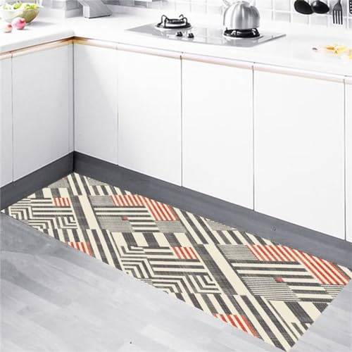 Grigio Alfombra Infantiles Fácil Manejo De Alfombras Delgadas Con Canales Antideslizantes Y Absorbentes De Humedad En La Cocina De Pilas Cortas Geométricas Modernas Alfombras Alargadas 130X190Cm Alfom
