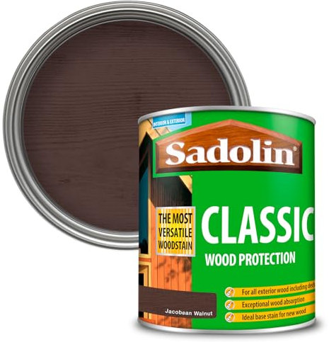 WALLPAPER EMPIRE Sadolin Classic All Purpose Woodstain 750ml - Deep Penetrating Protection (Jacobean Walnut)