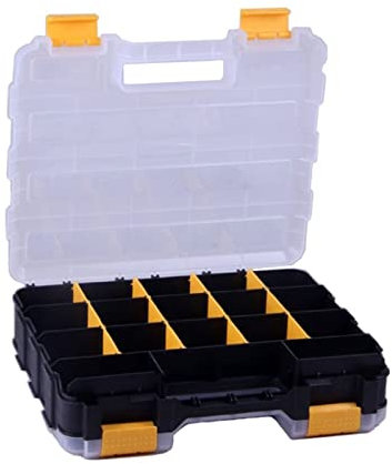 Toolbox Toolbox Storage Box Double-sided Open Plastic Portable Parts Toolbox Tool Storage Box Small Parts Storage Box 12 Inch Caja De Herramientas
