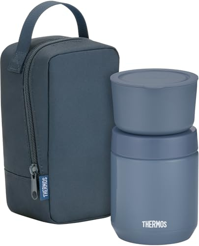 THERMOS JEE-550 IBL Ensemble repas à soupe isolé sous vide, 300 ml, bleu indigo, pot à soupe, ensemble de contenants, passe au lave-vaisselle