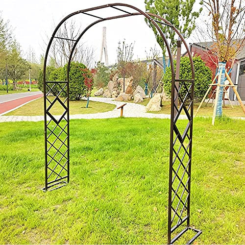 Arche de jardin en acier galvanisé résistant aux intempéries pour plantes grimpantes de mariage 180 x 230 cm