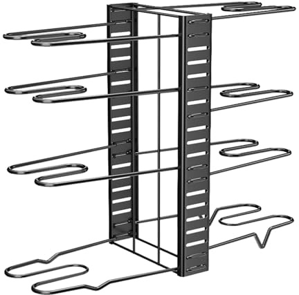 Organiseur de casseroles – 8 niveaux réglables | Organisateurs d'armoire peu encombrants pour casseroles, poêles, couvercles, rangement sous évier