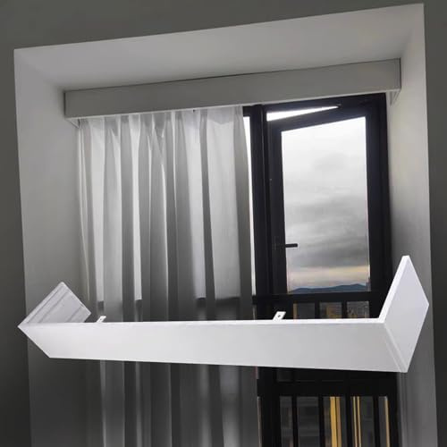 Oracra Blackout Curtain Valance Box for Windows, Curtain Pelmet Board Ceiling Mount, Vertical Blind Cassette Baffle for Bedroom, 1/2/2.3/3.0/3.2/4/4.3 M(104in/265cm/8.7ft)
