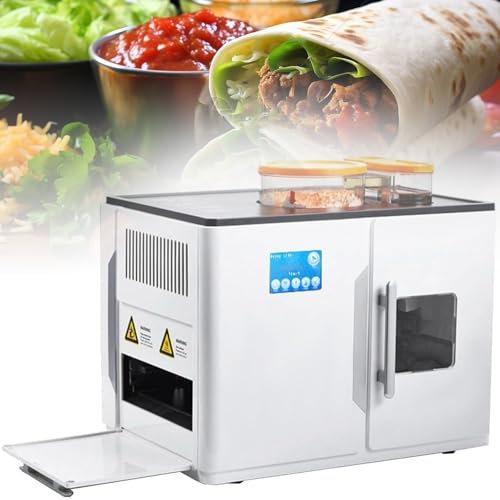 maquina de panquecas electrica, maquina pancakes automatica, Máquina para hacer roti, máquina para hacer roti eléctrica de 1800 W, temperatura ajustable, calentamiento por ambos lados