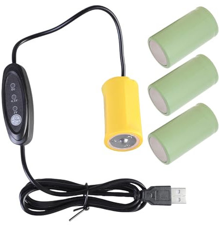 Fcnjsao 3 V 4 5 V 6 V LR20 D Batterie Eliminatoren Stromversorgungsadapter USB Stromversorgungskabel Ersetzen 2-4pcs 1 5 V LR20 D Akku