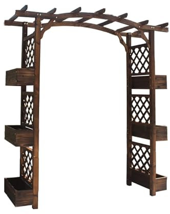 Arche De Jardin en Bois, Arche De Jardin Extérieure pour Plantes Grimpantes, Rosiers, Vignes Et Décorations De Mariage.