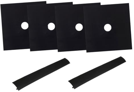 Operitacx 4pièces Plaque De Protection Pour Plaque De Cuisson à Gaz Feuilles De Protection Réutilisables Et Résistantes Bandes Adhésives Incluses Pour Joints De Cuisinière