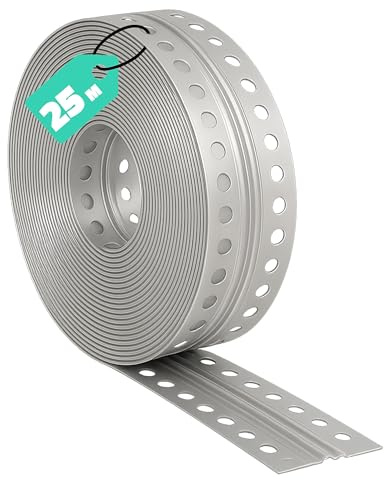 SHELVACI UNIQUE DESIGNS® - 1 x 25m Rolle Profi Bewegungsfugenprofil Trockenbau (PVC 48mm) für alle Plattenstärken - Fugenprofil, Putzprofil & Kantenprofil für Wand & Deckenbereich witterungsbeständig